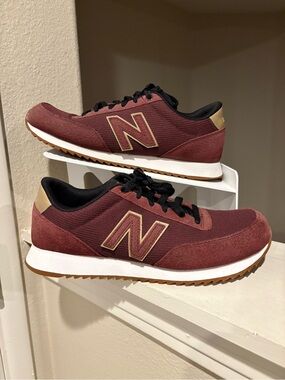 New Balance 501 Running Walking Shoes Burgundy White MZ501TLA Men’s Size 8